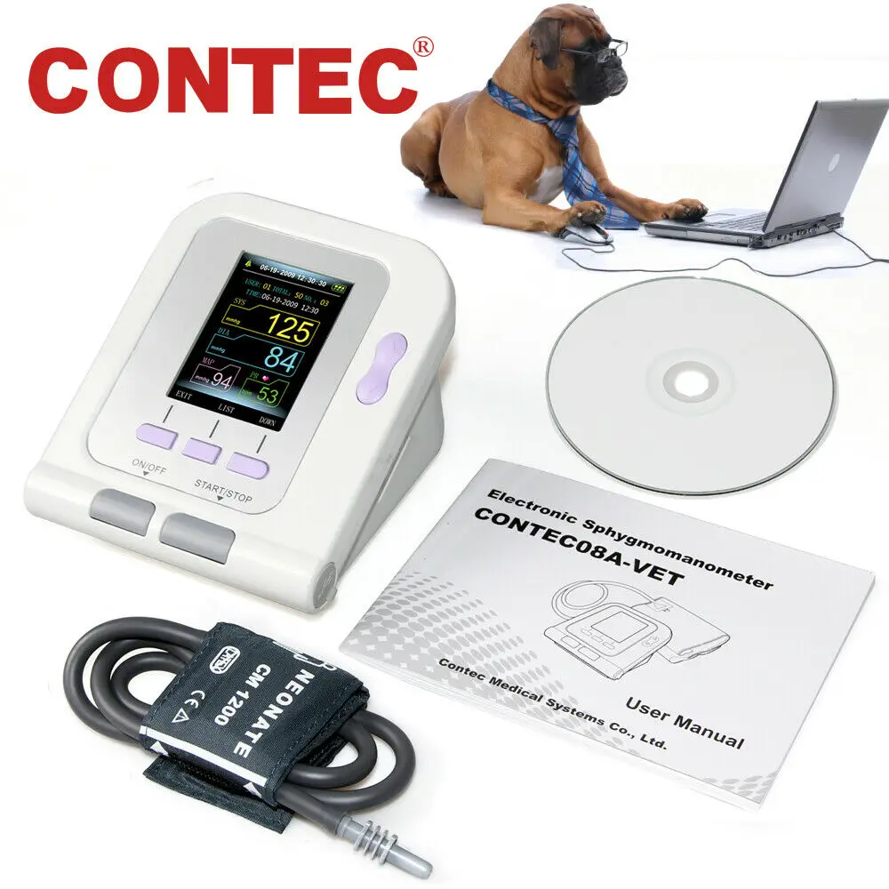 CONTEC08A-VET Digital Veterinary Blood Pressure Monitor NIBP Cuff Dog/Cat/Pets Animal Care