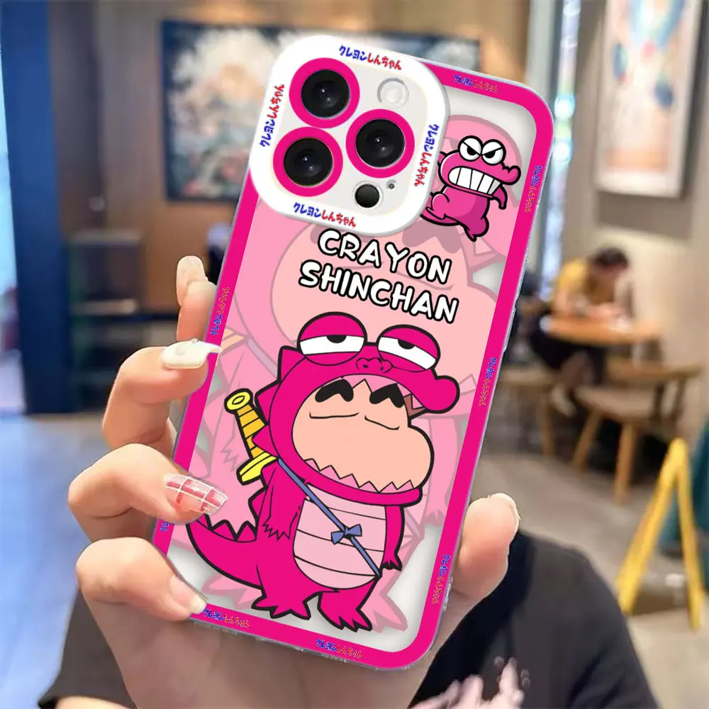 Transparent Cartoon Crayon-Shin Chan Phone Cover