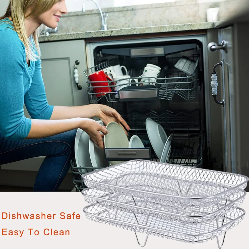 Air fryer 3-layers rack stackable for home kitchen