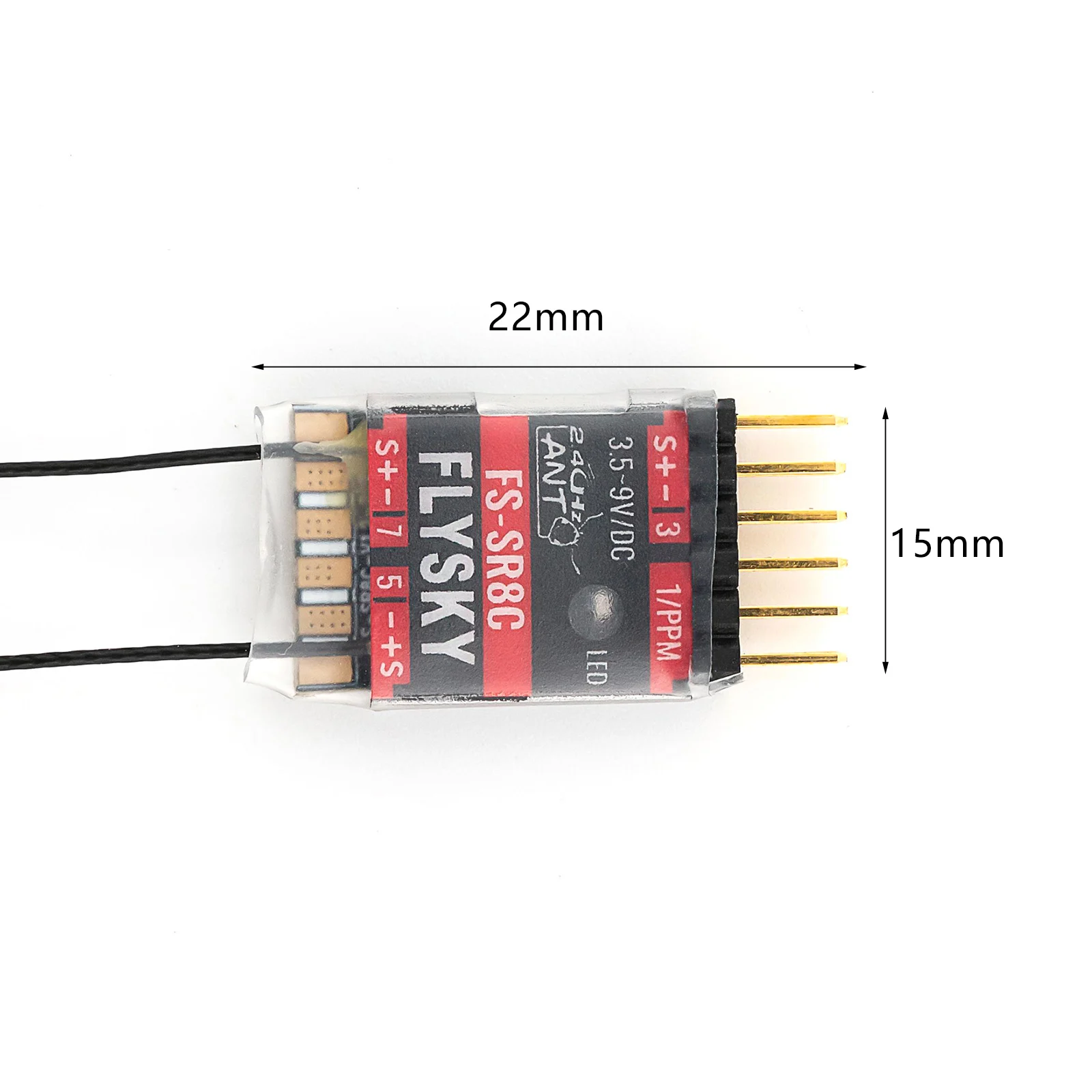Récepteur FS-SR8C ANT 8 canaux PWM pour drone FPV