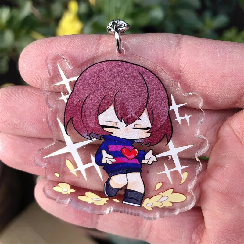 Collana Under Tale A Tema Gioco, Ciondolo Con Personaggi Papyrus, Frisk, Flowey, Sans, Catena In Metallo - copertina