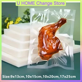 Sacs sous vide réutilisables pour scelleuse sous vide alimentaire, 50 pièces, sacs de congélation, viande fraîche, fruits, légumes, sac de rangement pour conserver les aliments 1