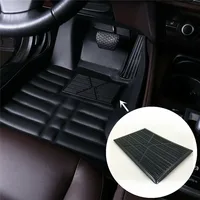 Universal Car Carpet Plate Floor Pad Heel Foot Mat Pedal Patch Cover Black PVC Waterproof Anti-Skid Pad Automobile Accessories 1