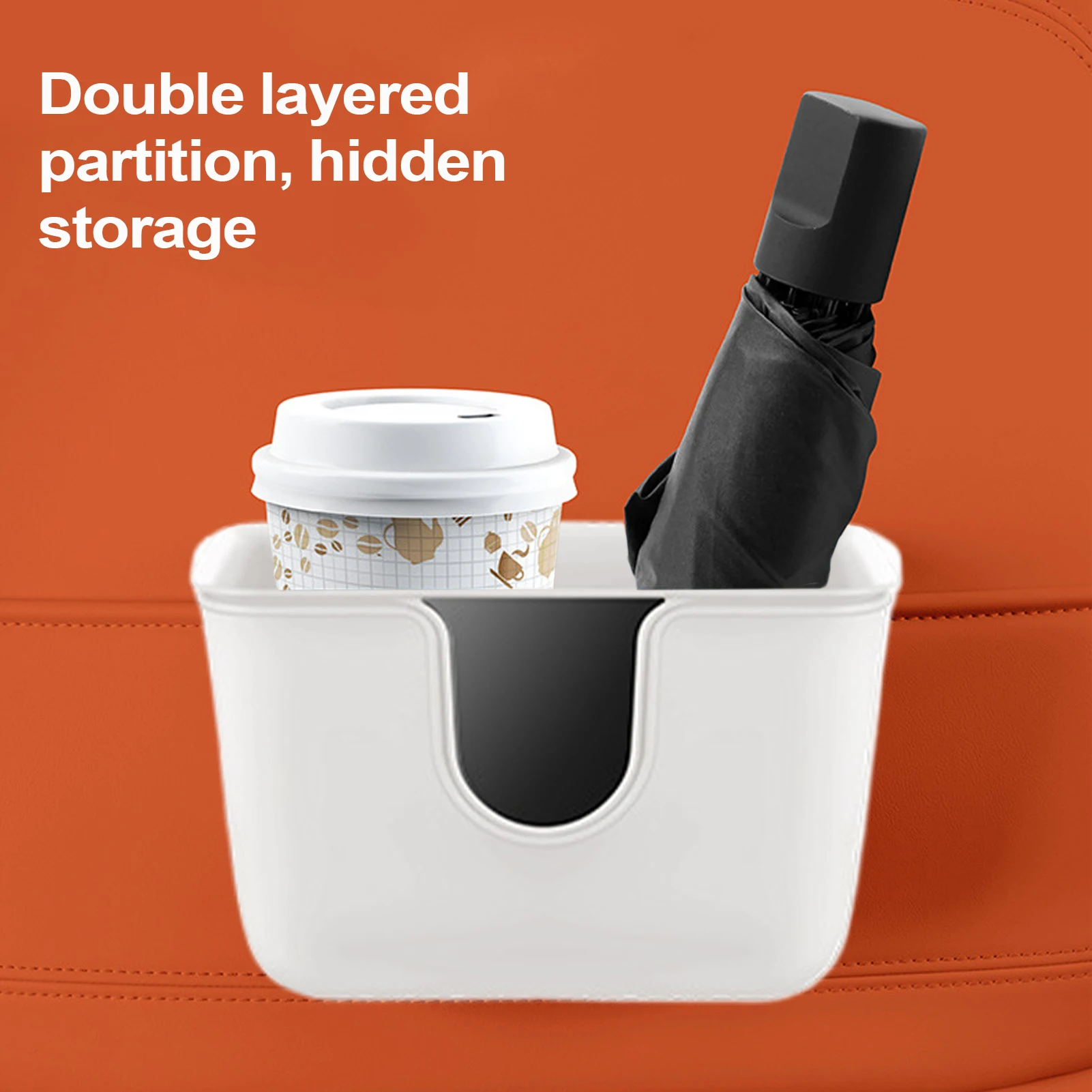 Car Trash Bin Separable Auto Trash Can ABS Card Clip Automotive Storage Organizer Seat Back Storage Bucket For Car Interior