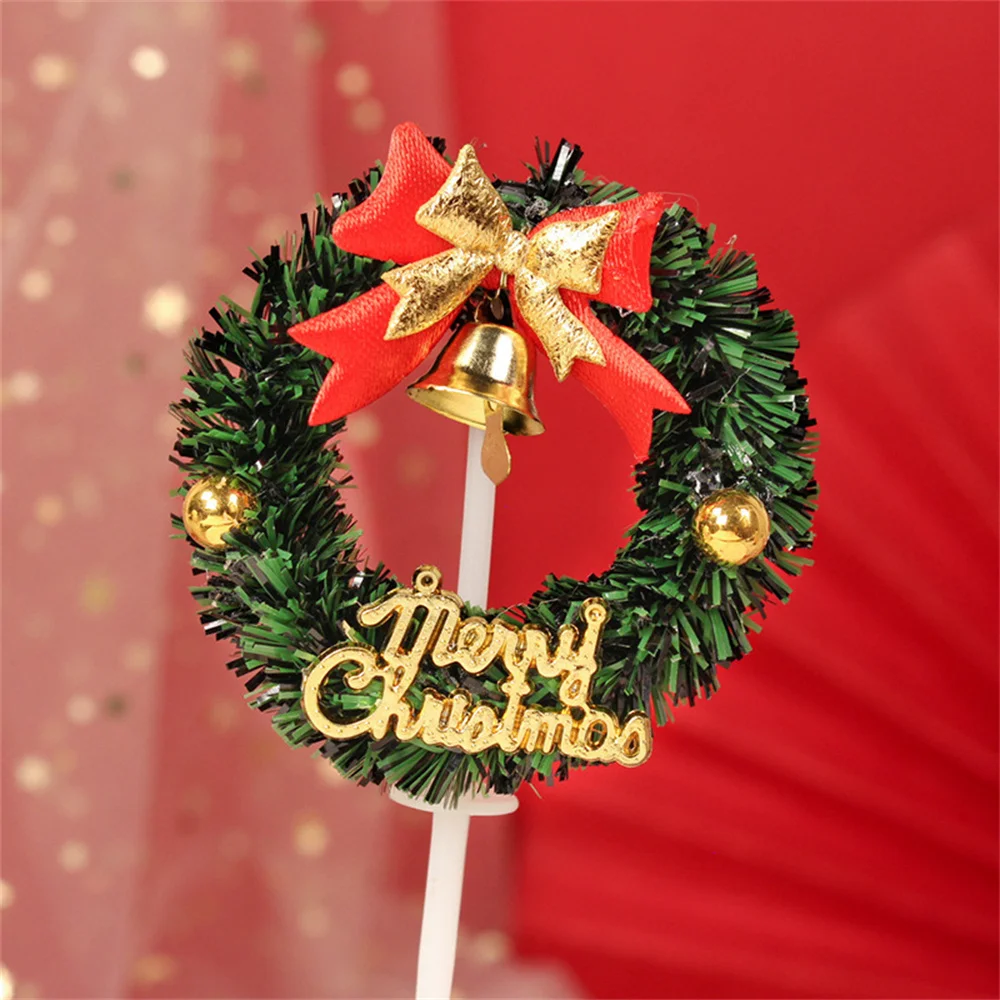 1/10/50/100 PCS Cake Grass Wreath Wreath Plug-in Baking Scene Dress Up  Supplies Cake Christmas Cake Decoration Plug-In Wholesale, image size:1000x1000