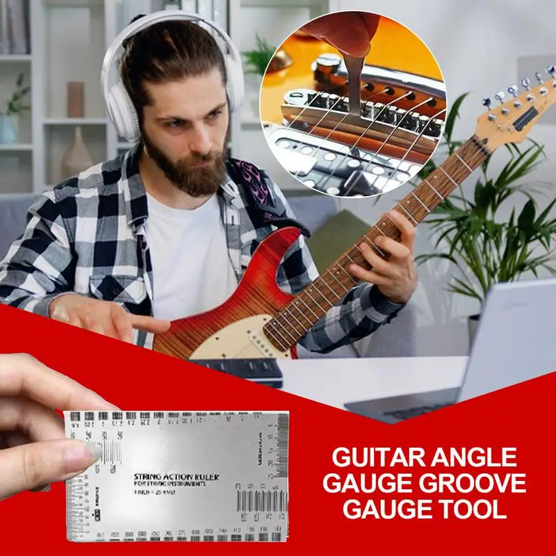 Guitar Action Gauge Guitar Luthier Tools Luthier Notched Radius Gauge String Action Ruler Measuring Tool For Bass Setup