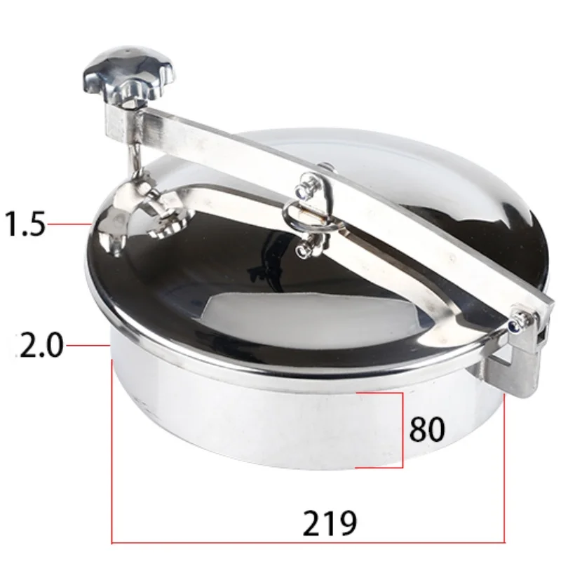 Manhole for tank DN219 , Circular manhole cover for welding , Stainless Steel 304,Sanitary grade SS304 manhole cover
