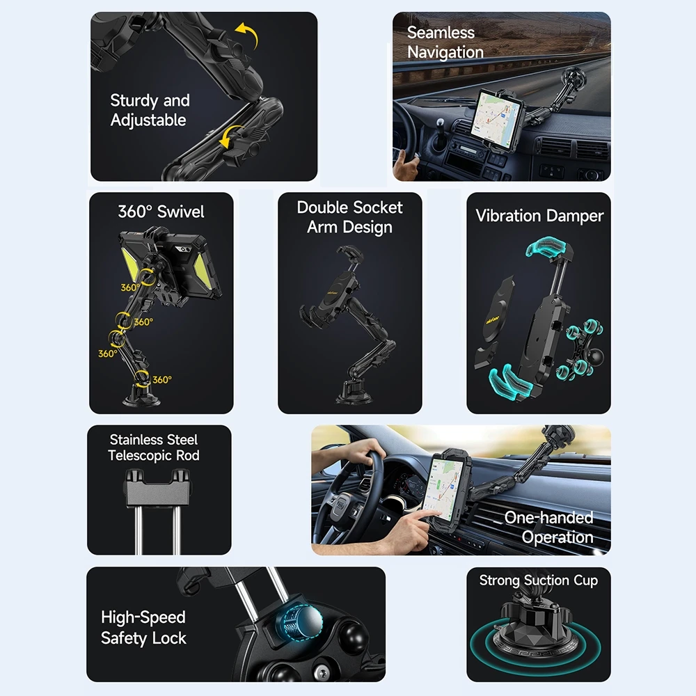 Ulefone UAN02 Armor Mount Max Car Phone Tablet Holder