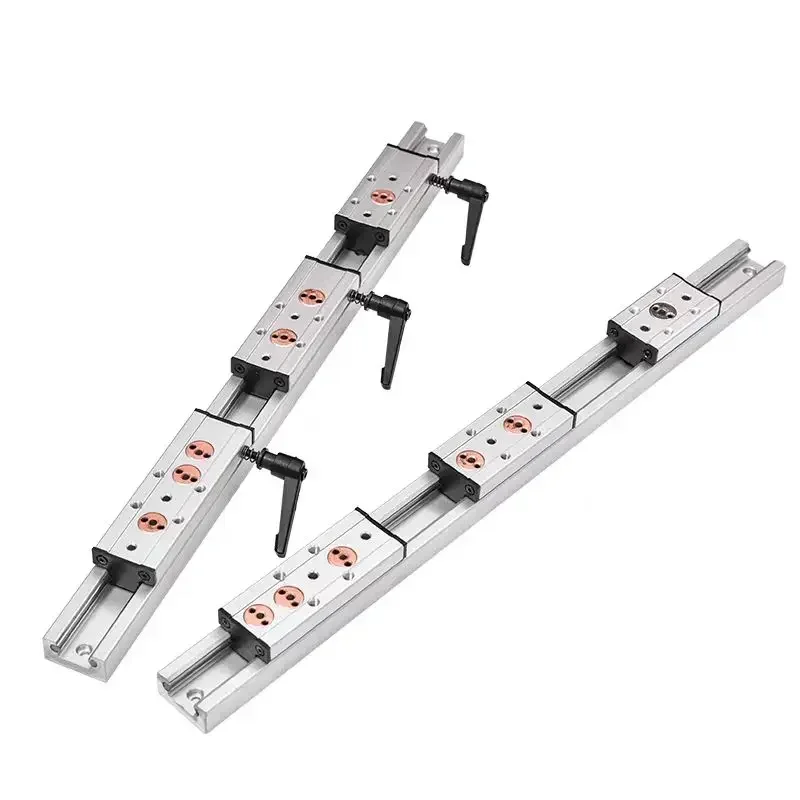 Silver Built-In Dual-Axis Linear Guide Woodworking Roller Slide