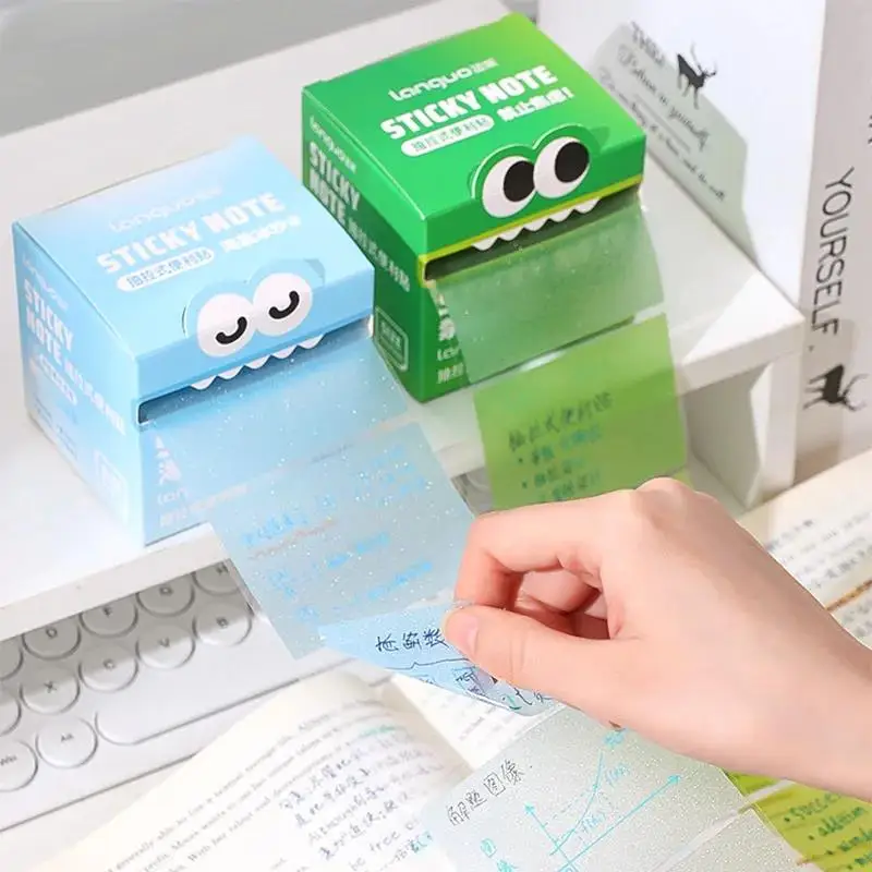 105 Fogli di Note Adesive Trasparenti Sfumate con Design Estraibile, Blocco Note Kawaii Carino e Traslucido per Scrittura Fluida - immagine 5