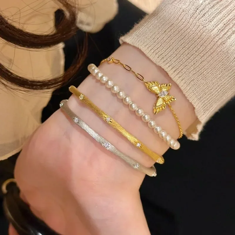 Bracciale Aperto In Argento 925 Chereda, Design A Stretta Di Mano Creativo, Gioiello Regolabile Per Donna, Regalo Amicizia E Amore