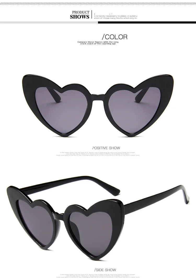 Sunglasses Fashion Versatile Shopping Peach Heart Love Sunglasses Metal Hinge Large Frame Personalized Glasses_voghion.com