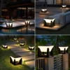 Outdoor Solar Post Light Solar Pillar Lights Modern LED Fence Deck Cap Lamp IP65 Waterproof Landscape Column Lighting for Flat 6