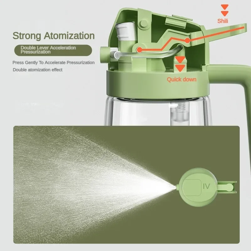 2 Flaconi Dispenser Per Olio Da Cucina 2-in-1 – Spruzzatore Ed Erogatore 470 Ml Per Olio D'Oliva, Condimenti E Griglia (Bianco E Nero)