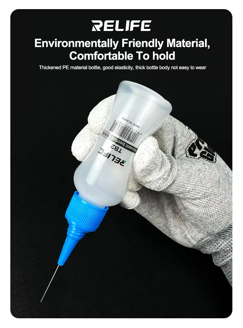 Plastic Dropper Bottle Relife RL-054 RL-TB2 Solder Flux Paste Resin Tools Empty Liquid Plastic Alcohol Bottle Perfume Bottle with Needle Tip Repair