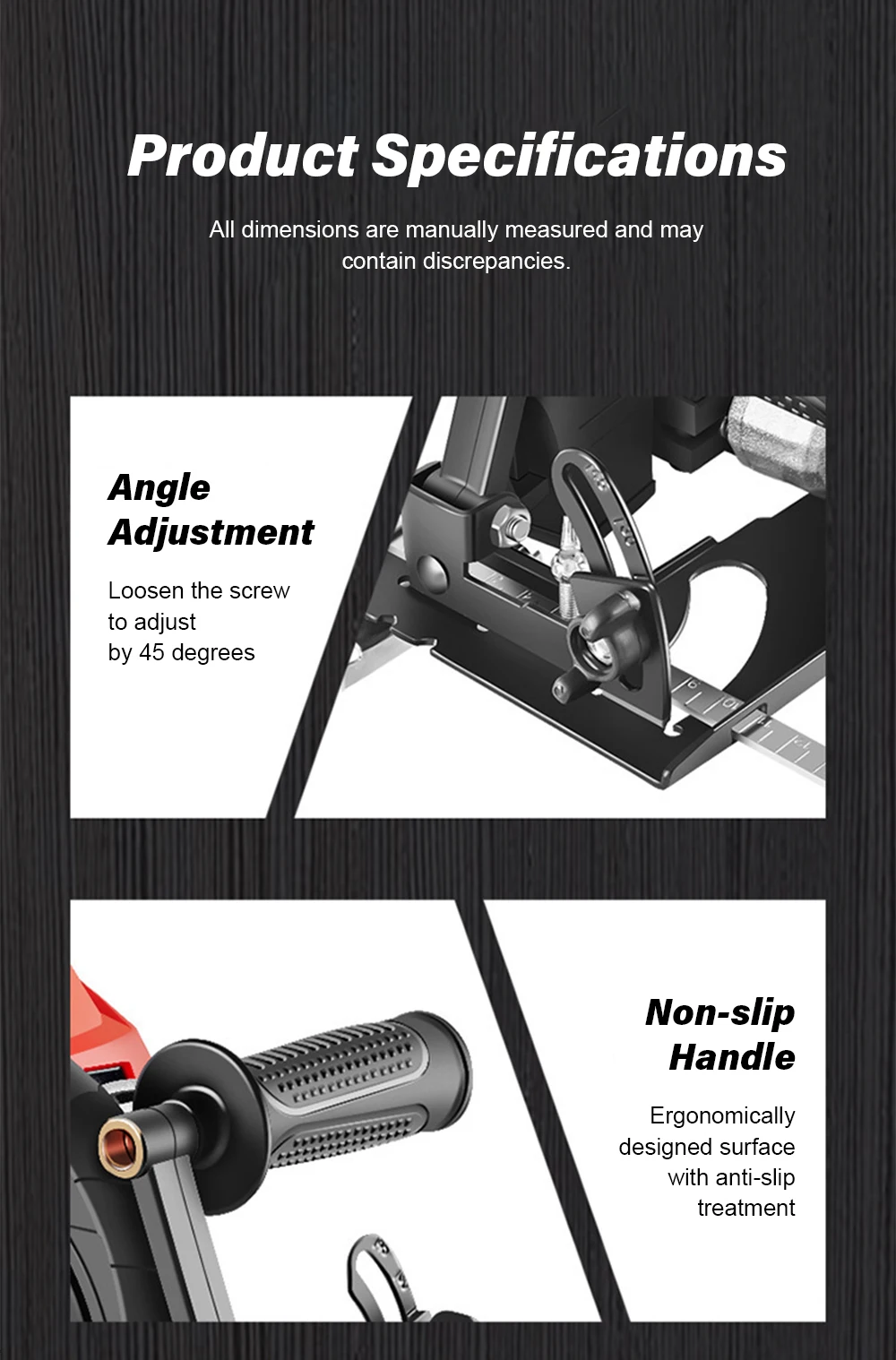 Angle Grinder Stand Base 100-125mm Multi-Function Grinder Cutting Bracket with S
