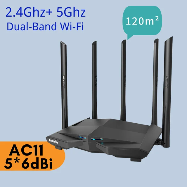 Tenda Wifi Router AC2100 Wireless Repeater Gigabit Router Dual-Band 7*6dBi High Gain Antennas Vpn Network PK Xiaomi WIFI Router AC11