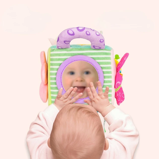 Baby Early Education Toy Baby Sky Ocean Cloth Building Block Crib Trailer Hang Children  Blocks Soft Plush Set Cube toys 2