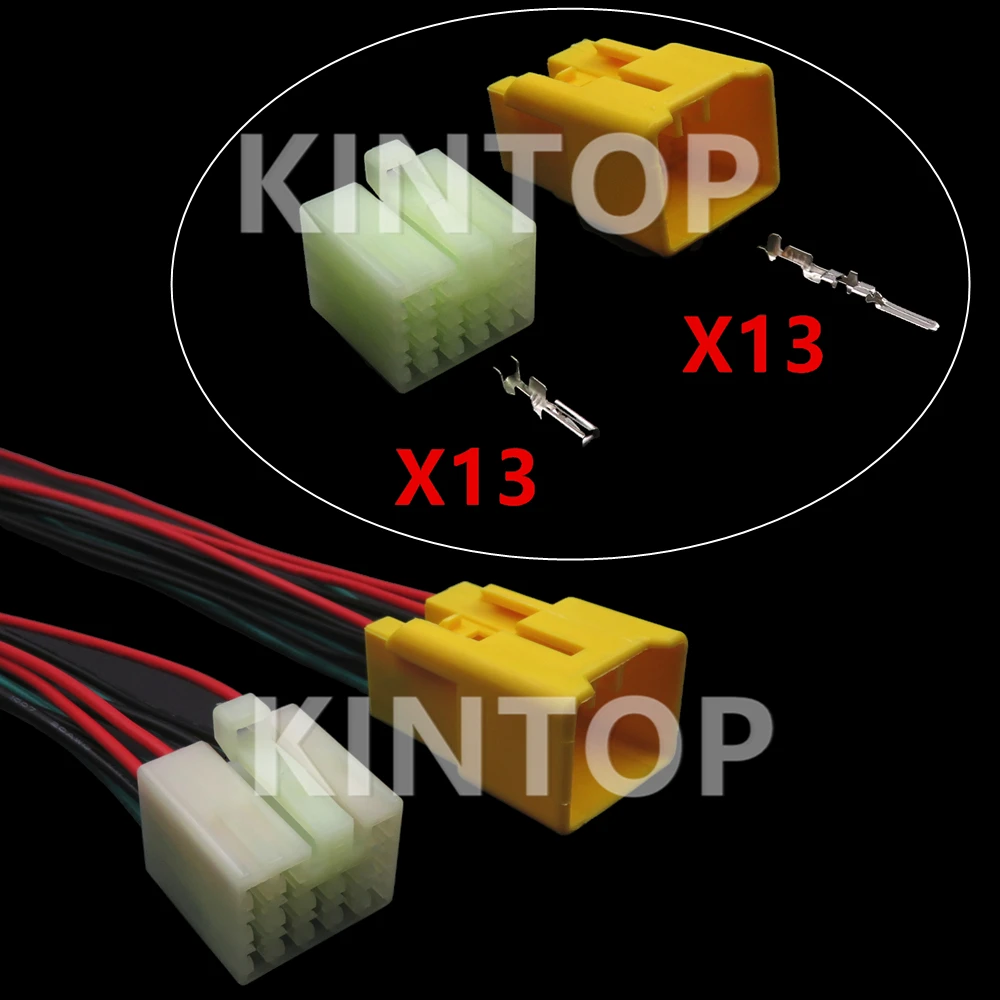 

1 Set 13 Pins 6240-1131 Car Audio Power Socket With Wires 7123-1330 7122-1330 Auto Male Female Docking Connector Assembly
