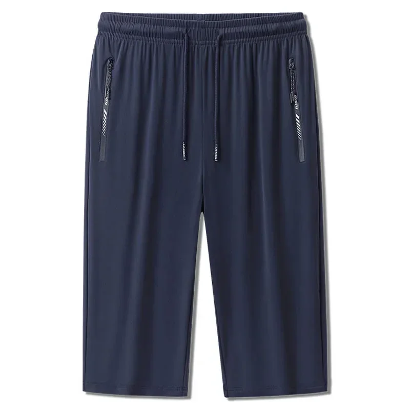 Plus Size 8XL 9XL Men's Ice Silk Outdoor Hiking Shorts Quick Dry Stretchy Capri Pants Cargo Shorts Male Streetwear Casual Shorts 6