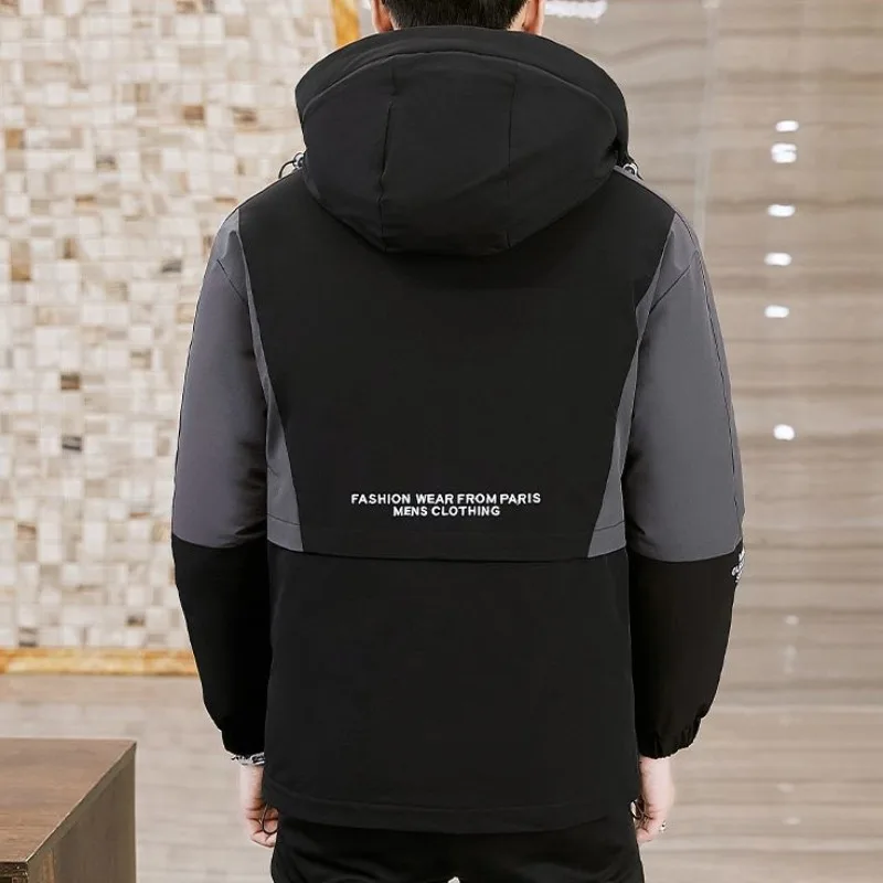 2023 New Men Down Cotton Coat Winter Jacket Short Loose Leisure Parkas Thicken Warm Trend Outwear Hooded High-end Overcoat