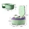 Cartoon baby Toilet Seat Potty Stool, Bedpan Toilet Training Seat Trainer Seat Pot, Removable Container for Boys Girls 6