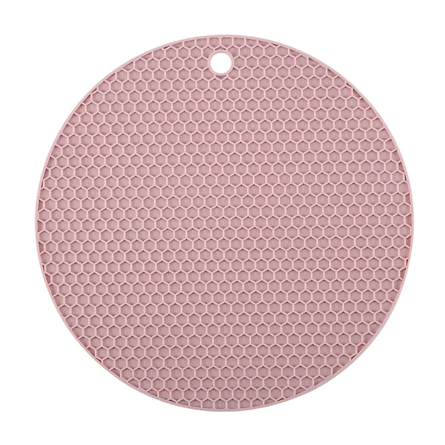 Pink round mat