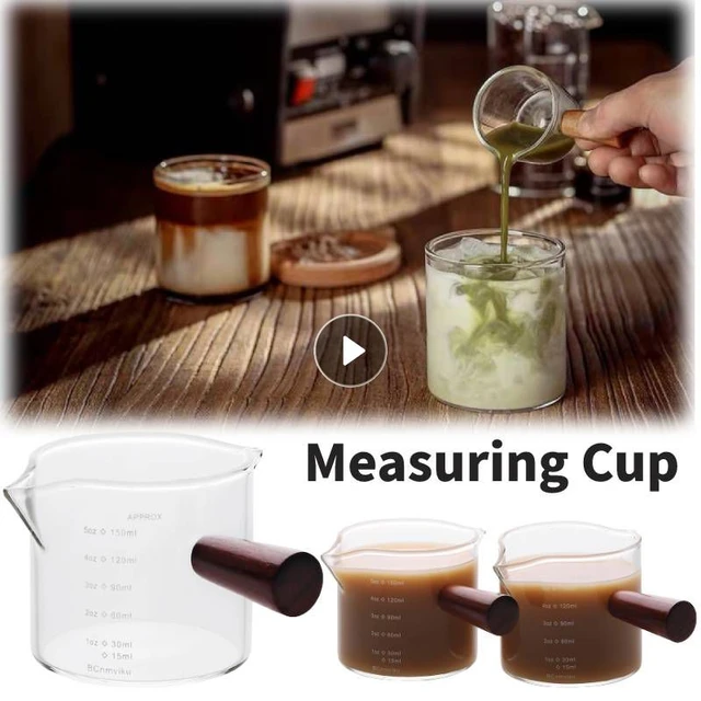 Gintdinpu Espresso Cups, Milk Cup, Resistant High Borosilicate Transparent  Measuring Jug With Handle And Scale Ounce Measure Mug for