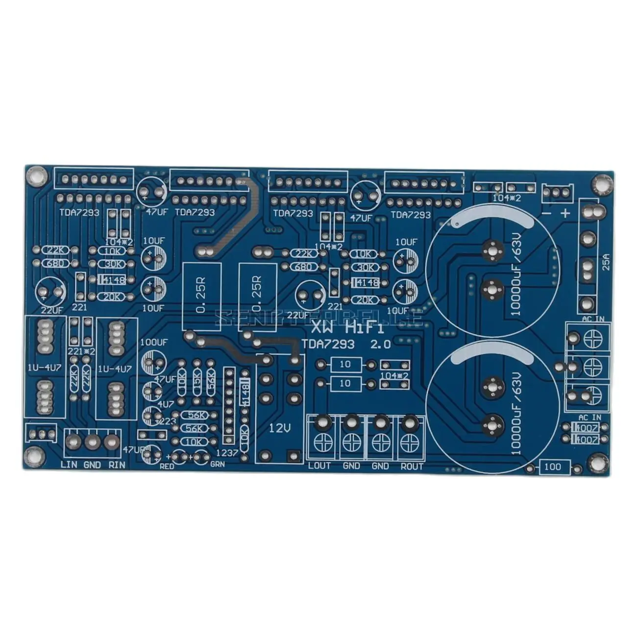 DIY TDA7293 전력 증폭기 보드 PCB 병렬 HiFi 2.0 채널 170W * 2