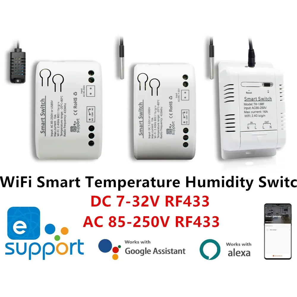 eWelink สวิตช์อุณหภูมิเทอร์โมสตัท Wifi อัจฉริยะพร้อมจอภาพพลังงานแบบเรียลไทม์ทํางานร่วมกับ Alexa สําหรับระบบอัตโนมัติในบ้านอัจฉริยะ 1