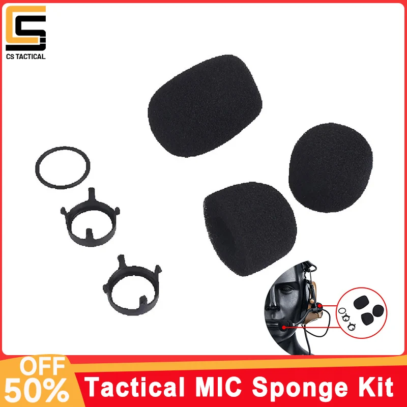Tactical Headphone's Hunting Accessories MIC Sponges Replacement Parts For WADSN Comtac Series Headset Microphone Sponge Set