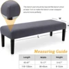 Stretch Jacquard Dining Bench Cover Living Room Anti-Dust Removable Bench Slipcover Washable Bench Seat Protector 2