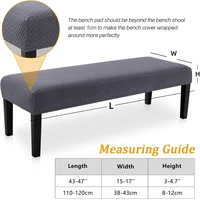 Stretch Jacquard Dining Bench Cover Living Room Anti-Dust Removable Bench Slipcover Washable Bench Seat Protector 2