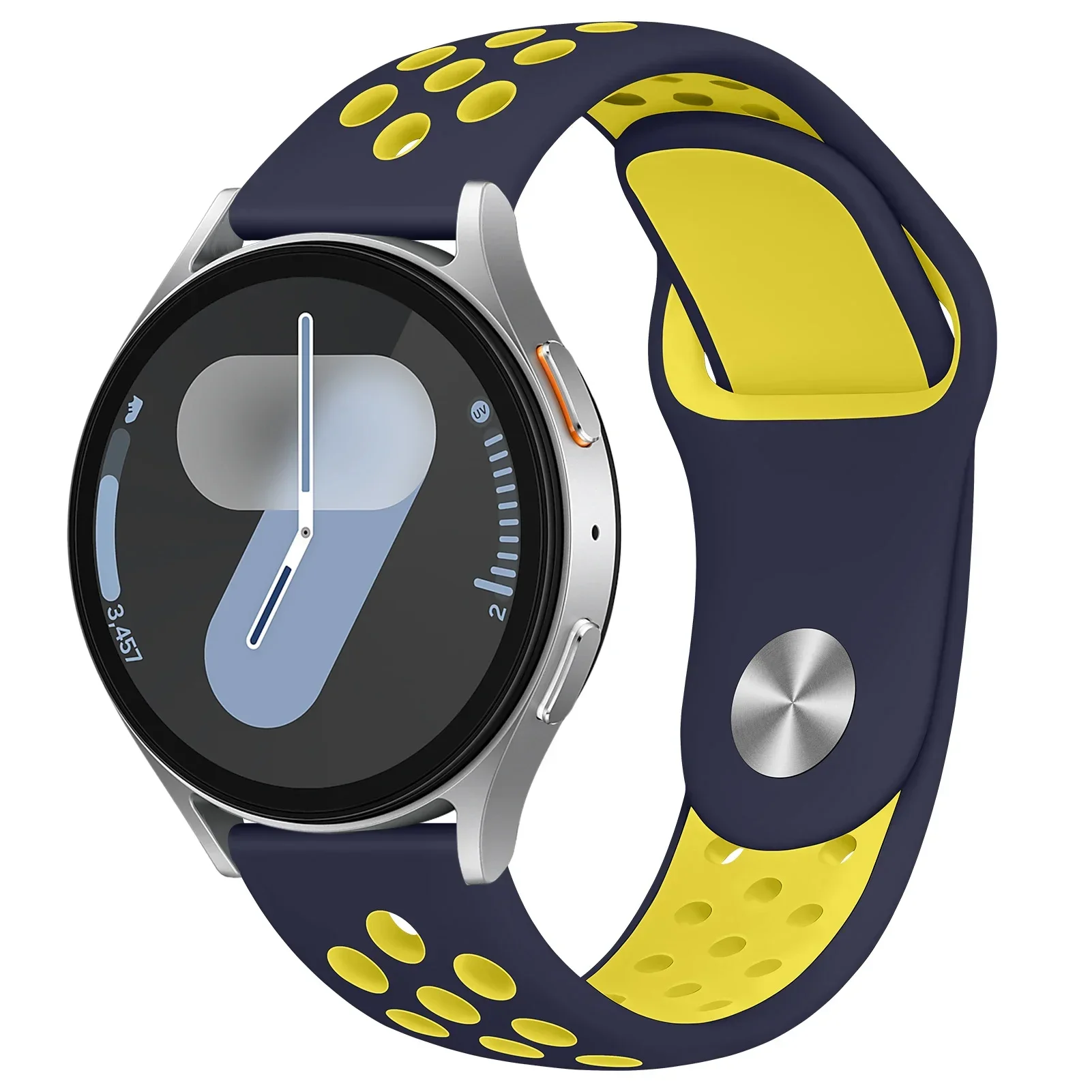ตัวเลือกสินค้า สายซิลิโคนยืดหยุ่น 20-22 มม. สำหรับ Samsung Galaxy Watch 7/6/5 40-44 มม. และ Huawei Gear S3 43-47 มม.