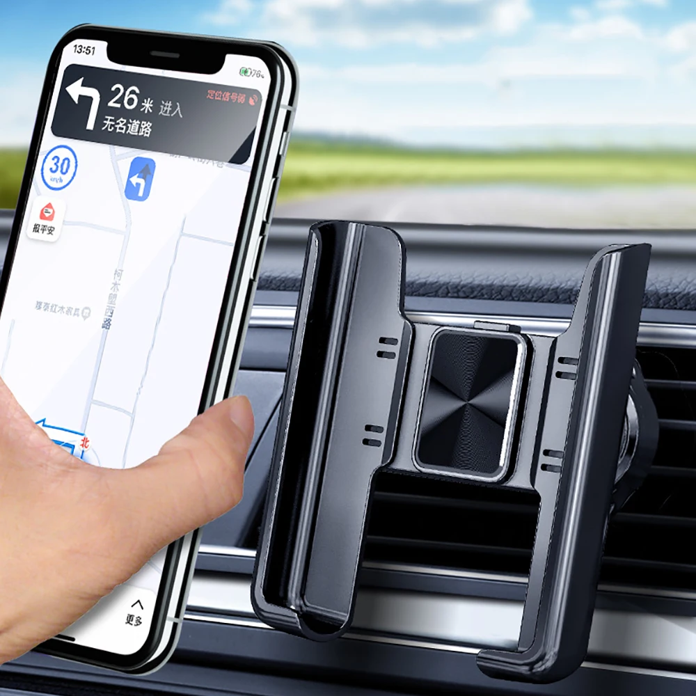 

Автомобильный держатель для телефона с поворотом на 360 °, подставка для сотового телефона, универсальный гравитационный Автомобильный держатель для телефона в автомобиле, крепление с зажимом на вентиляционное отверстие, поддержка GPS