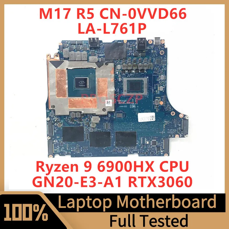 Cn-0Vvd66 0 Vvd66 Vvd66 Per Scheda Madre Del Computer Portatile Dell M17 R5 La-L761P Con Cpu Ryzen 9 6900Hx Gn20-E3-A1 Rtx3060 Testato Al 100% Buono