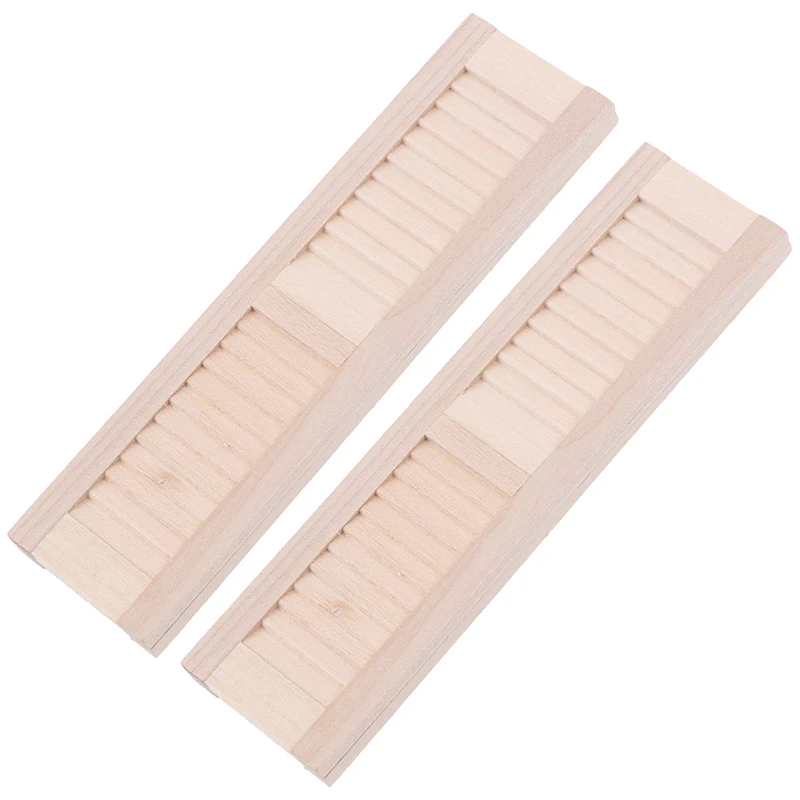 Miniature Doll house Wooden Shutters DIY Window Curtain Furniture Toy Accessories Pretend Play Toy Gift 3
