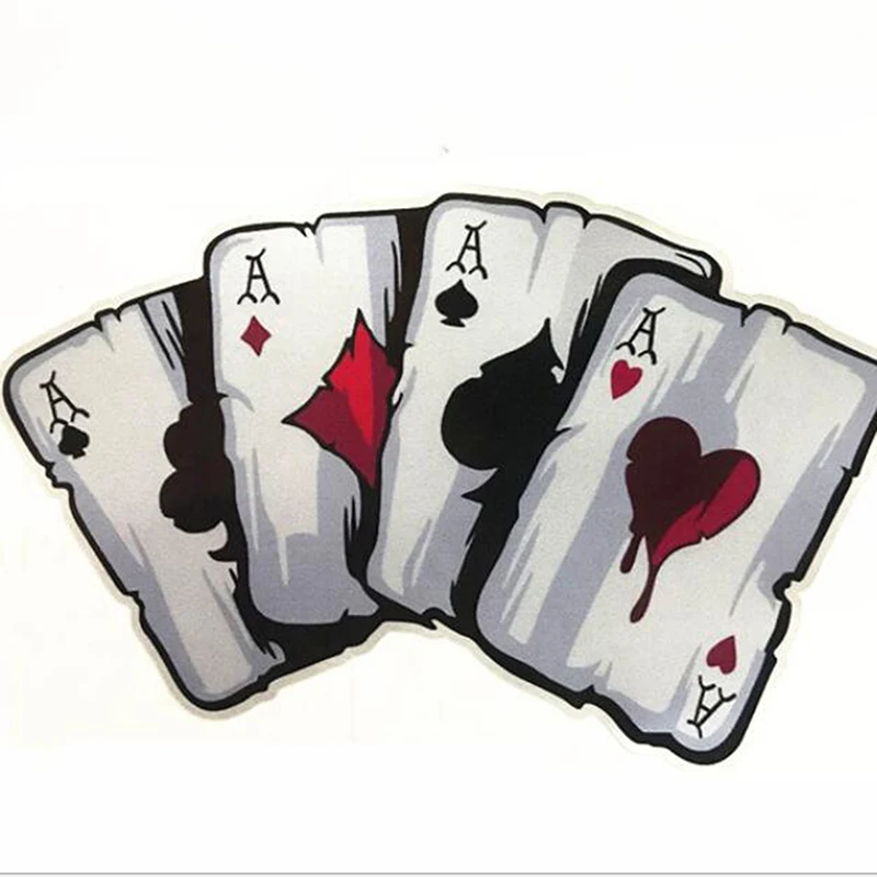 Poker Picche A Pattern Decalcomanie Per Moto Motocross Serbatoio Del Carburante Cafe Racer Body Car Windows Decorazione Divertente Adesivi Per Carte D