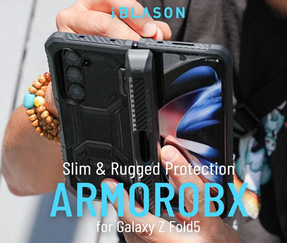 I-BLASON For Samsung Galaxy Z Fold 5 Case 2023 Armorbox Full Body Heavy Duty Shock Reduction Case with Built-in Screen Protector