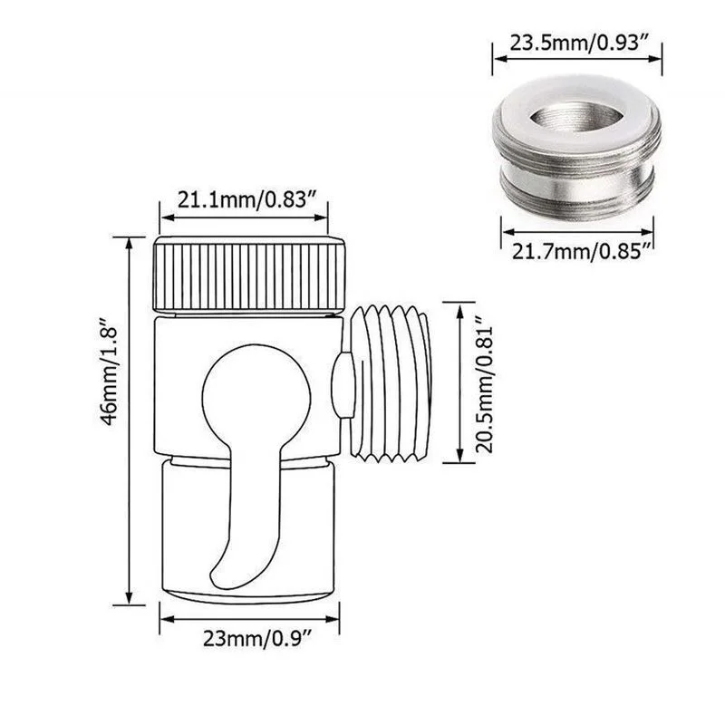 1PC Switch Faucet Adapter Kitchen Sink Splitter Diverter Valve Water Tap Accessories Connector  for Toilet Bidet Shower Bathroom