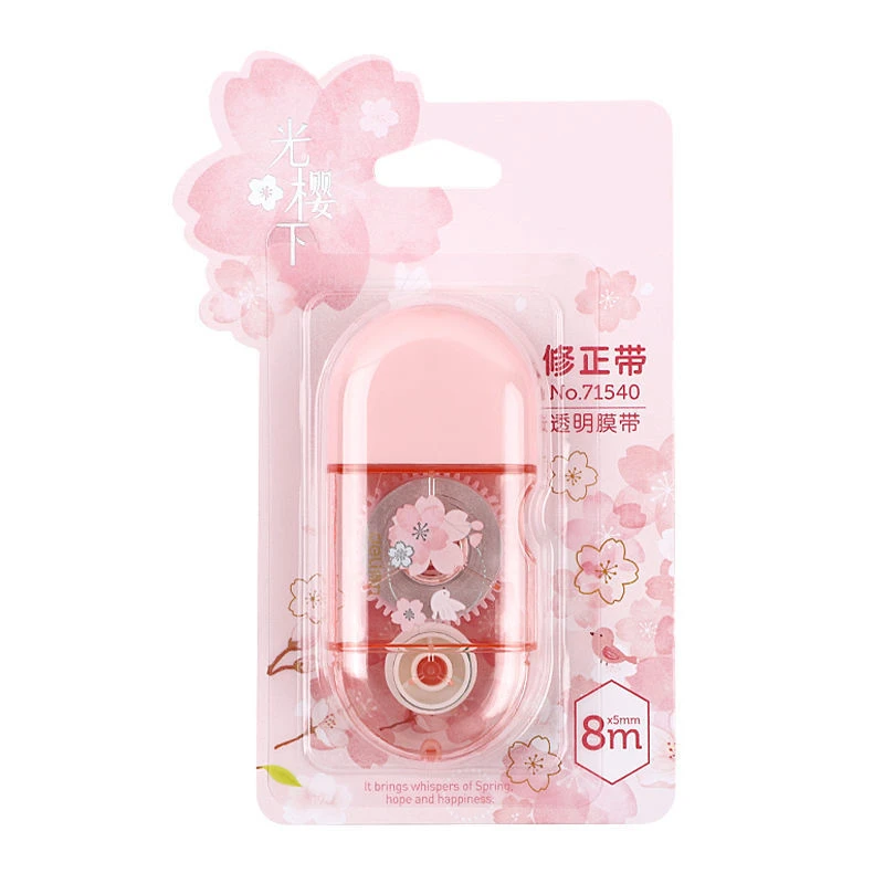 1Pcs School Supplies Sakura Correction Tape Cute Small Portable Small Fresh Students with Large Capacity kawaii Correction Tape - 6
