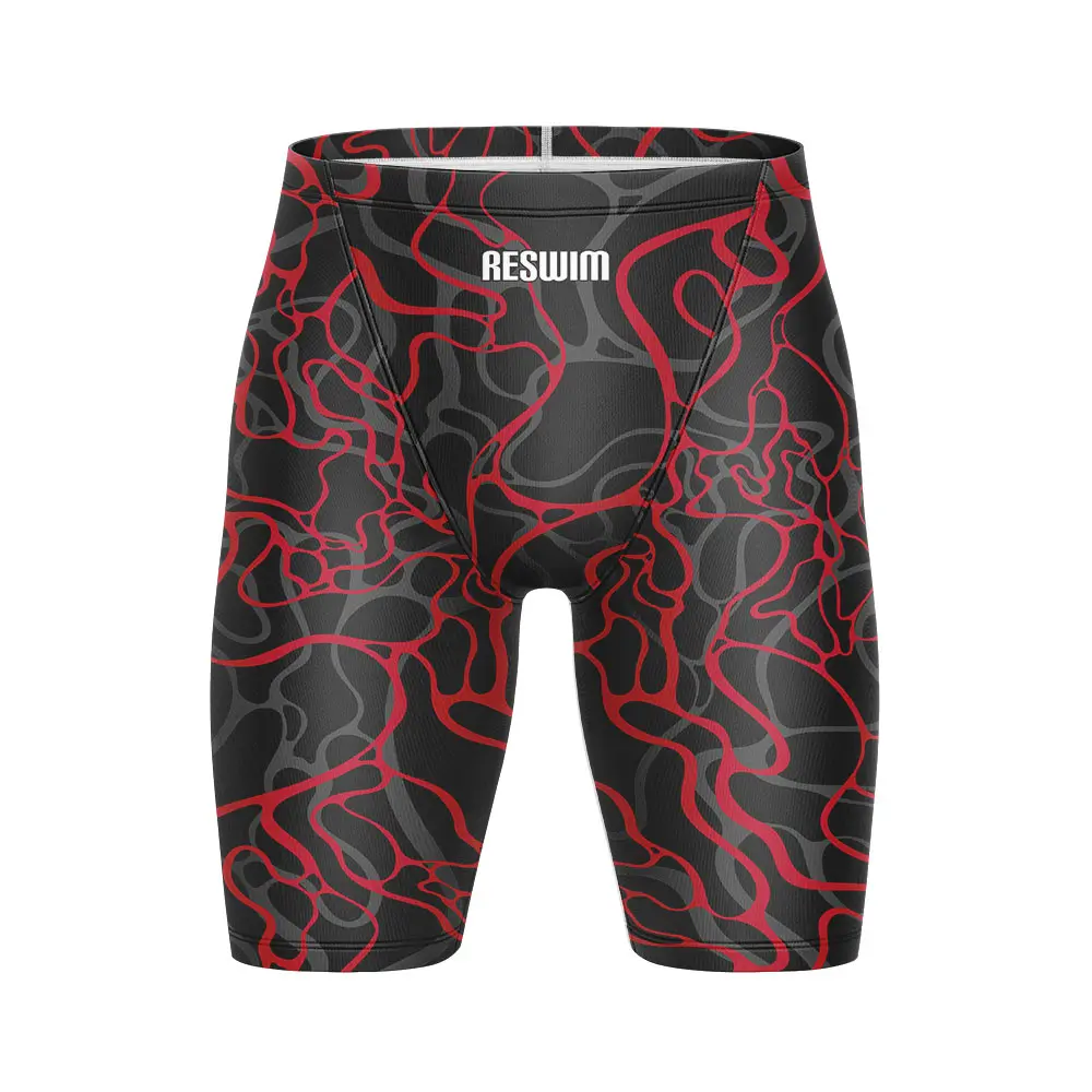 Men's Pro Swim Jammer Swimsuit Shorts Athletic Training Swimwear Swimming Trunks Beach Tights Shorts Quick Dry Bathing Suit