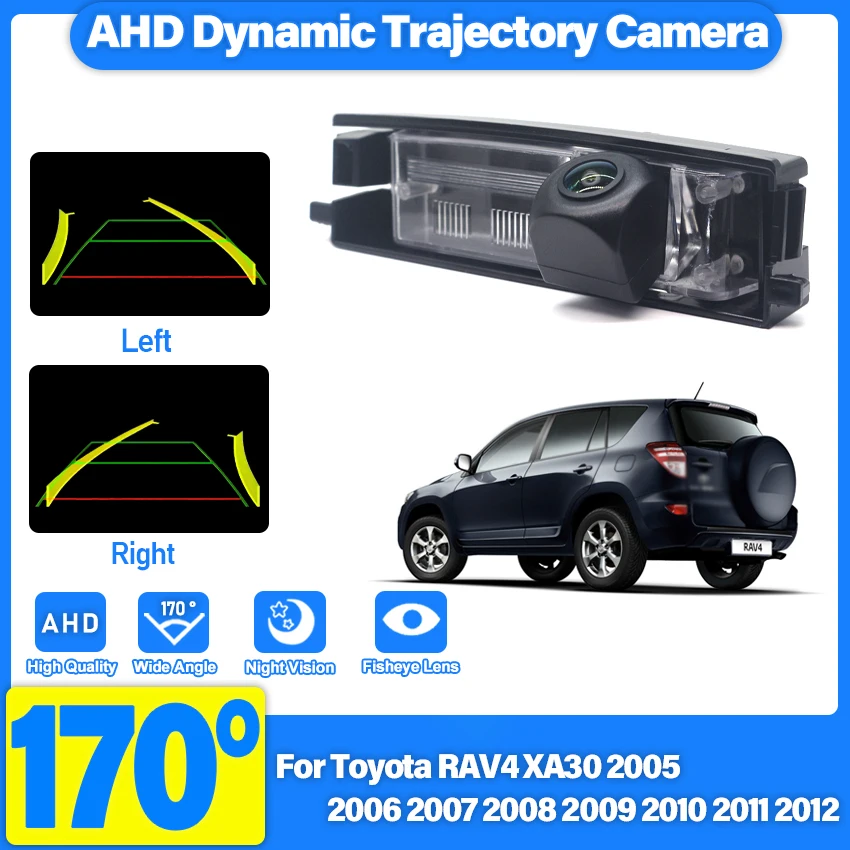 Telecamera per retromarcia per Toyota RAV4 XA30 2005 ~ 2012 (ruota di ricambio sulla porta) Telecamera per retromarcia per visione notturna Telecamera di backup per auto HD CCD
