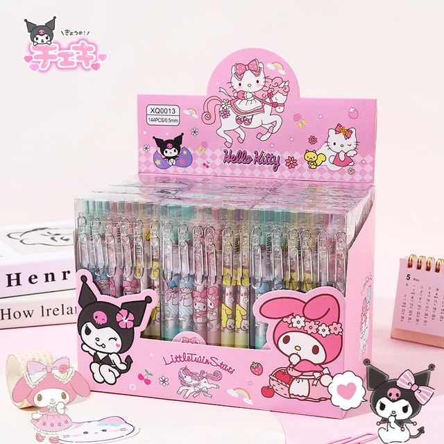 6Pcs Sanrioed Neutral Pen Kawaii Students Stationery Anime My Melody Kuromo  Hello Kitty Cute Cartoon Gel Pens Kids School Gifts - AliExpress