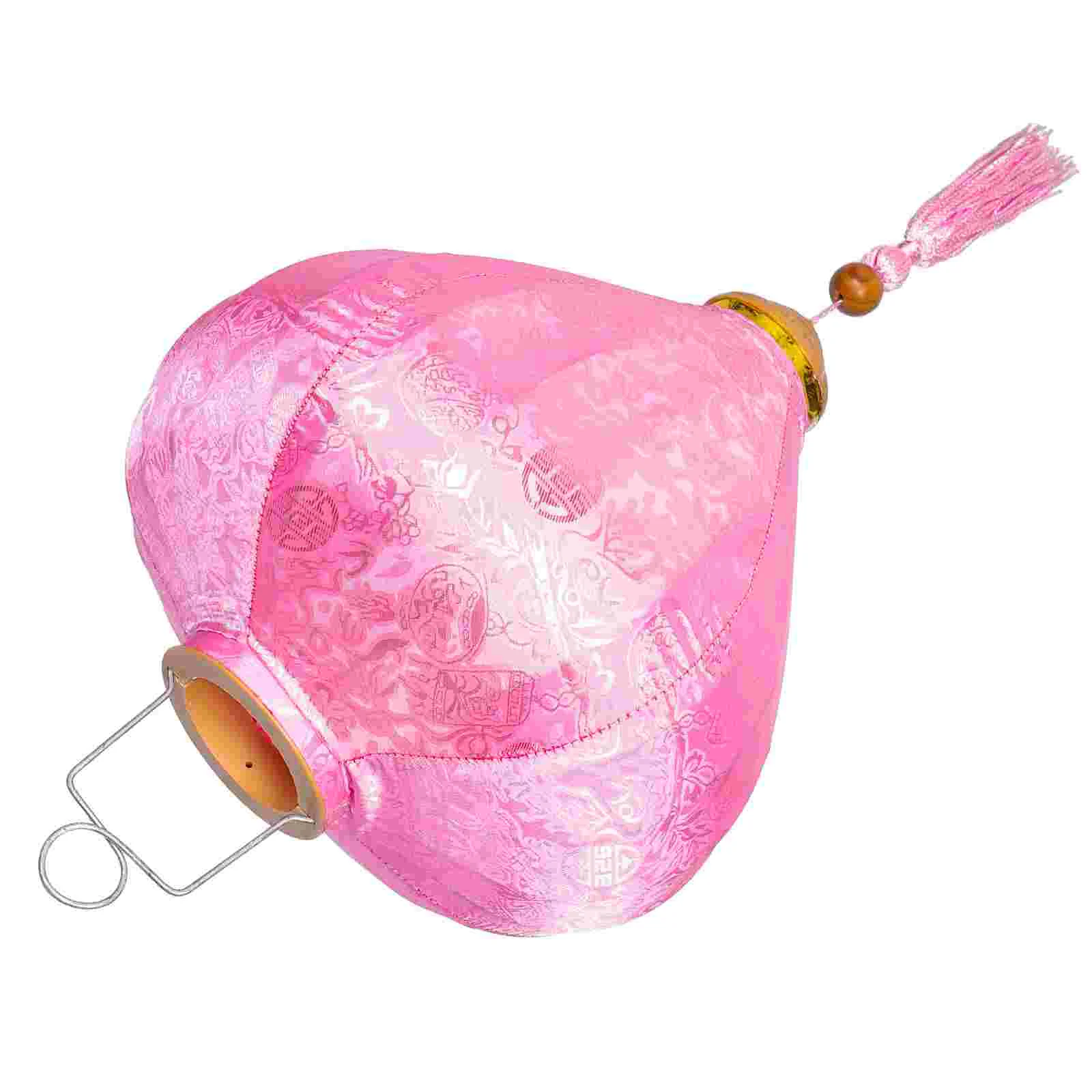 

Vietnamese Oval Silk Lantern Chinese Japanese Paper Lantern 12 Inch Foldable Decorative Silk Lantern Outdoor Party Wedding