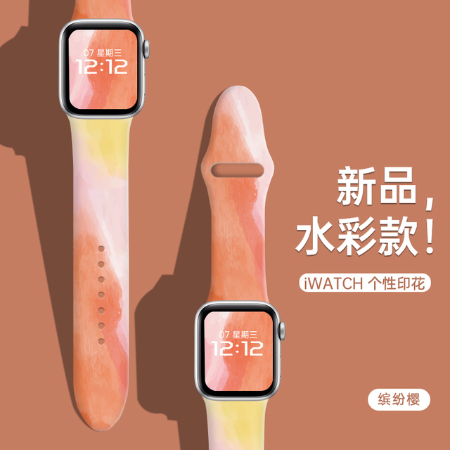 Apple Watch Band SE 7 6 5 4 Silicone Morandi Strap 45MM 42MM 44MM Bracelet For iWatch Band 7 SE 6 5 4 3 41MM 38MM 40MM