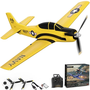 VOLANTEXRC T28 Trojan RC Plane 2.4G 4CH EPP Foam RC Warbird Fighter with Xpilot Self Righting One Key Aerobatic RC Airplane 1
