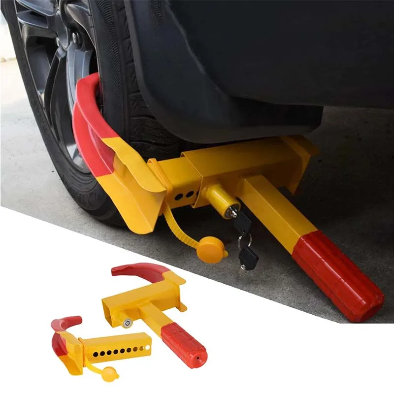 Car Truck Tire Lock Anti-Theft Lock Portable Heavy Duty Wheel Clamp Tire Claw Trailer Auto Universal fitment Car Accessorie