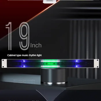 더블 로우 1U 오디오 캐비닛 음악 리듬 레벨 표시등, LED 스펙트럼 계량기, USB 음성 인식 유도