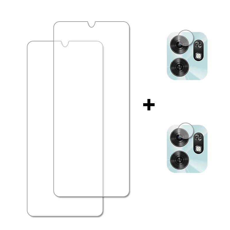 Clear HD Tempered Glass Screen Protector with Rear Camera Lens Film
